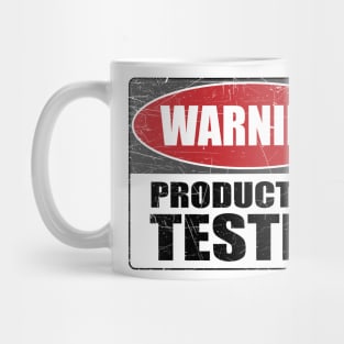 Warning Production Tester Developer IT Gift Funny Mug